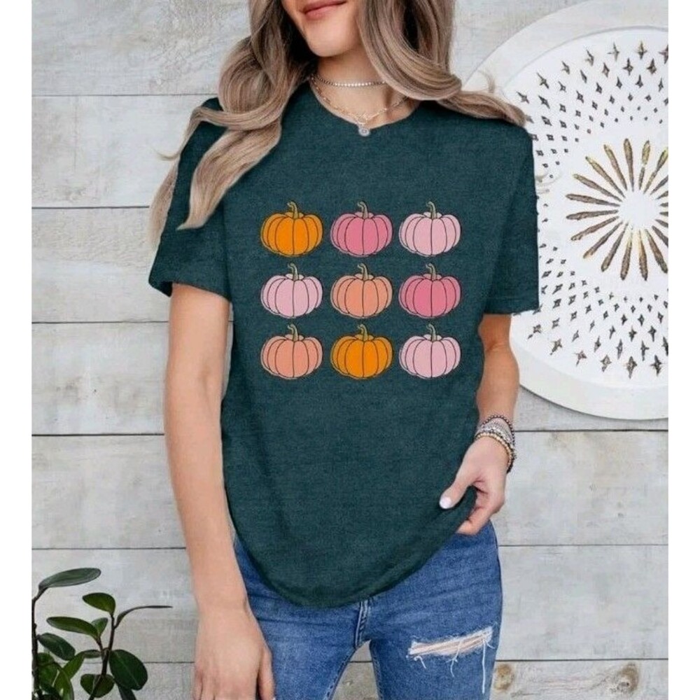 Azcrazy Thanksgiving Graphic T-Shirt XL - Fall Pumpkin Thankful Tee -‎ NWT